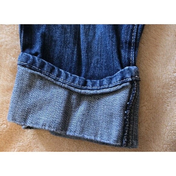 Old Navy Cropped Blue Jeans Girls Sz 10 Cotton Capri Pants Med Wash Adjustable - Picture 5 of 15